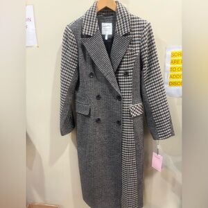 Avec Les Filles Black and Gray Trench Coat